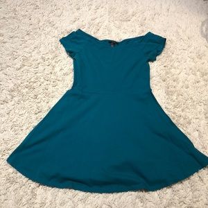 Teal blue dress